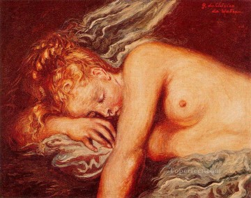  Chirico Lienzo - niña dormida Giorgio de Chirico Surrealismo metafísico